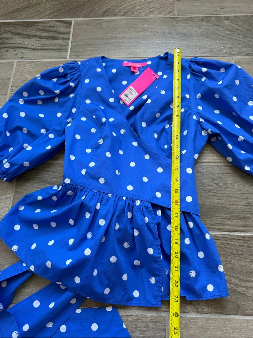 Preppy Lilly Pulitzer polka dot wrap blouse NWT size 2